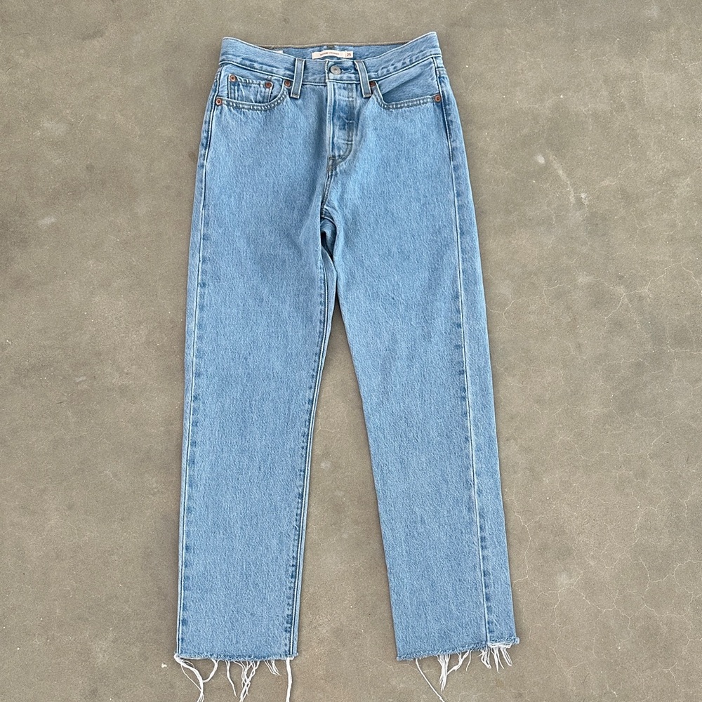 Levi's Sky Blue Straight Leg Jeans